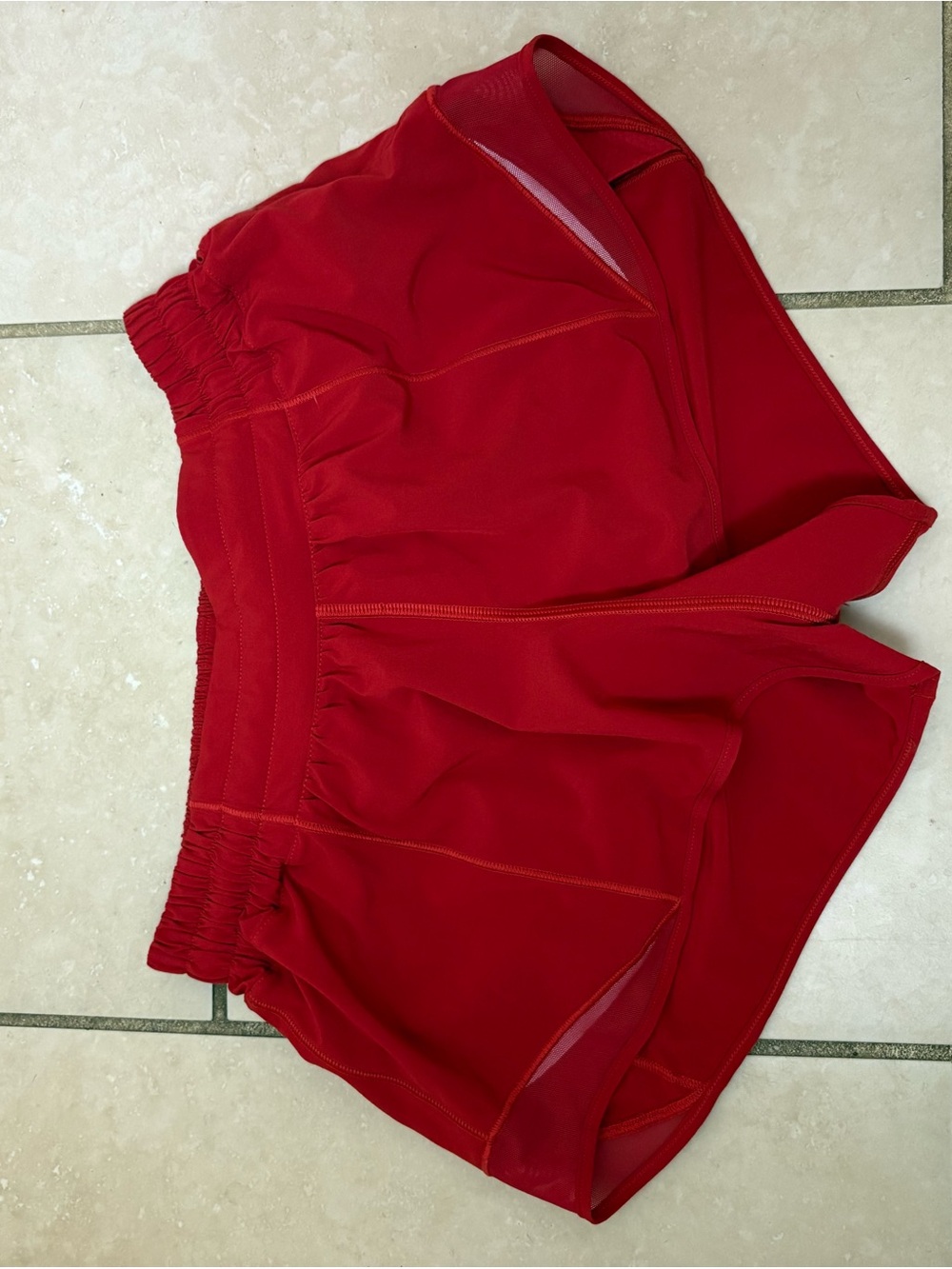 lululemon athletica Red Athletic Running Shorts